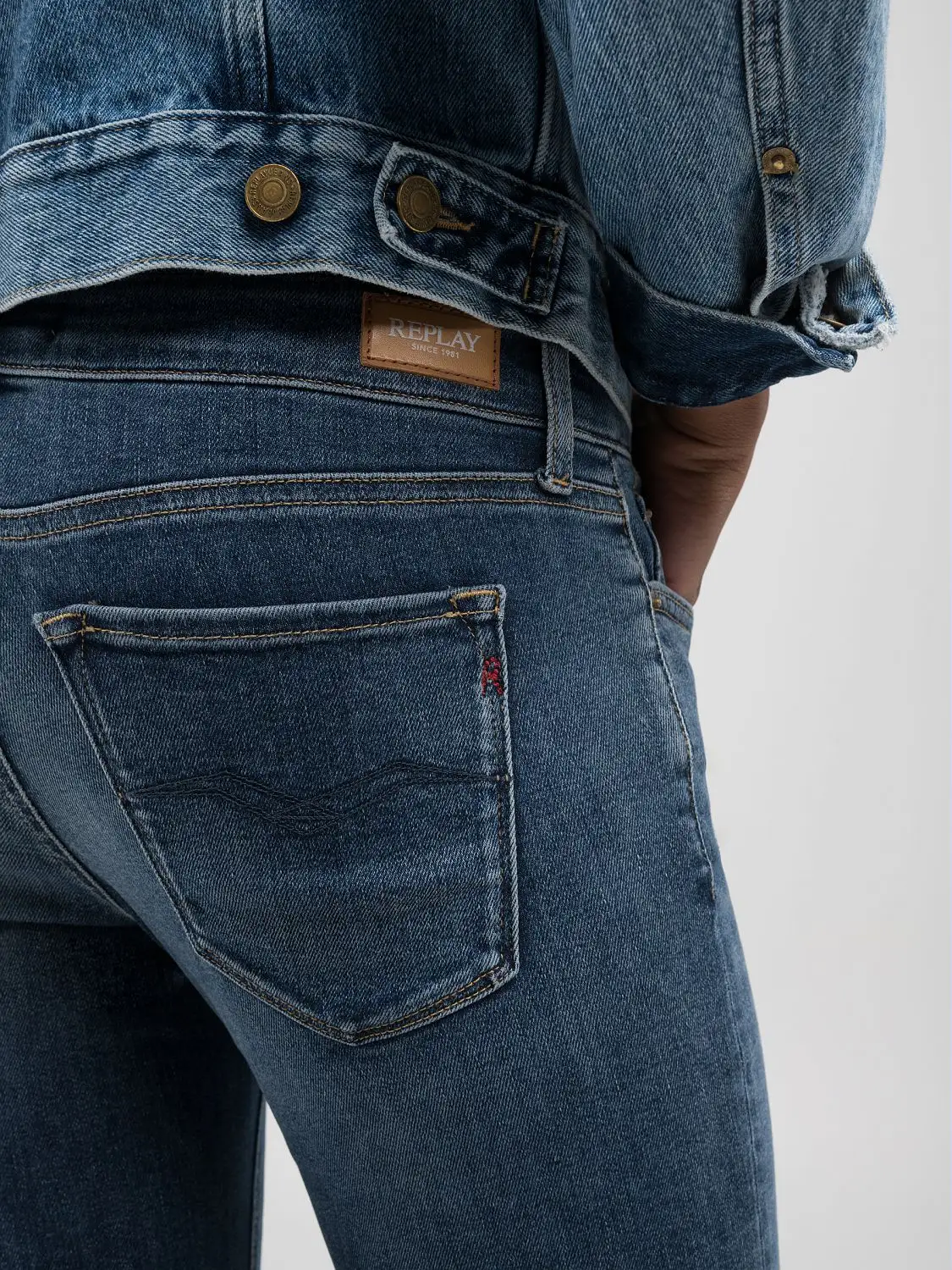 Replay New Luz Bootcut Jeans Dark Blue - 5