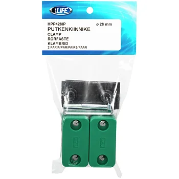 Rörklammer 28mm standard serie packad 2par