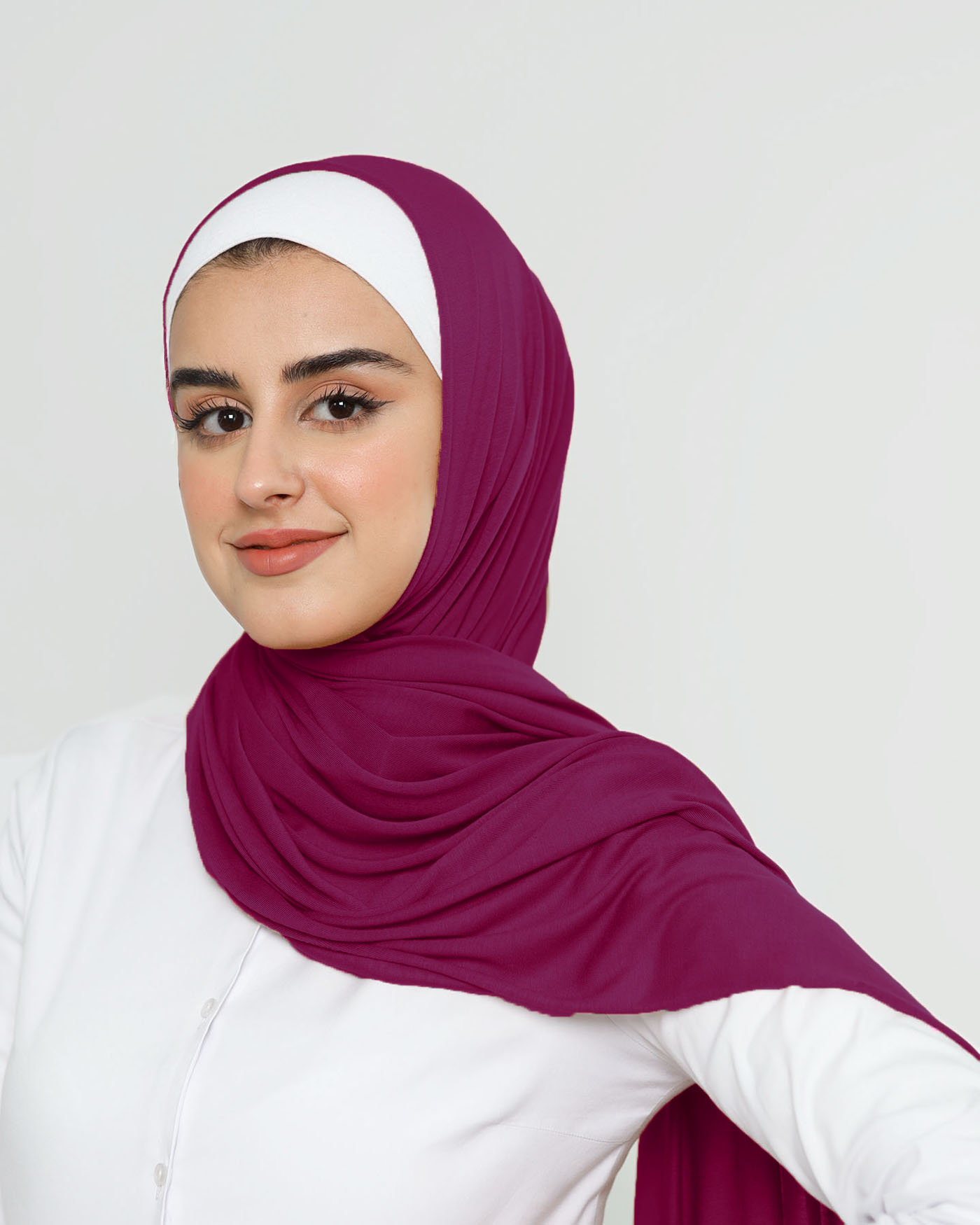 Hijab - Stretch Jersey - Dark Pink