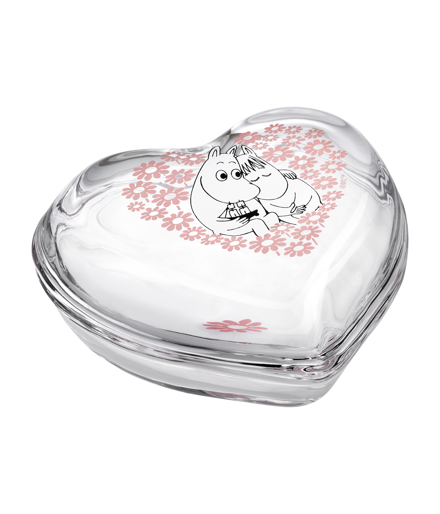 Moomin glass jar heart Together