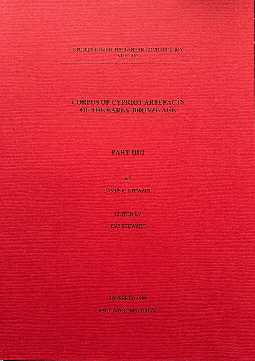 Corpus of Cypriot Artefacts of the Early Bronze Age.