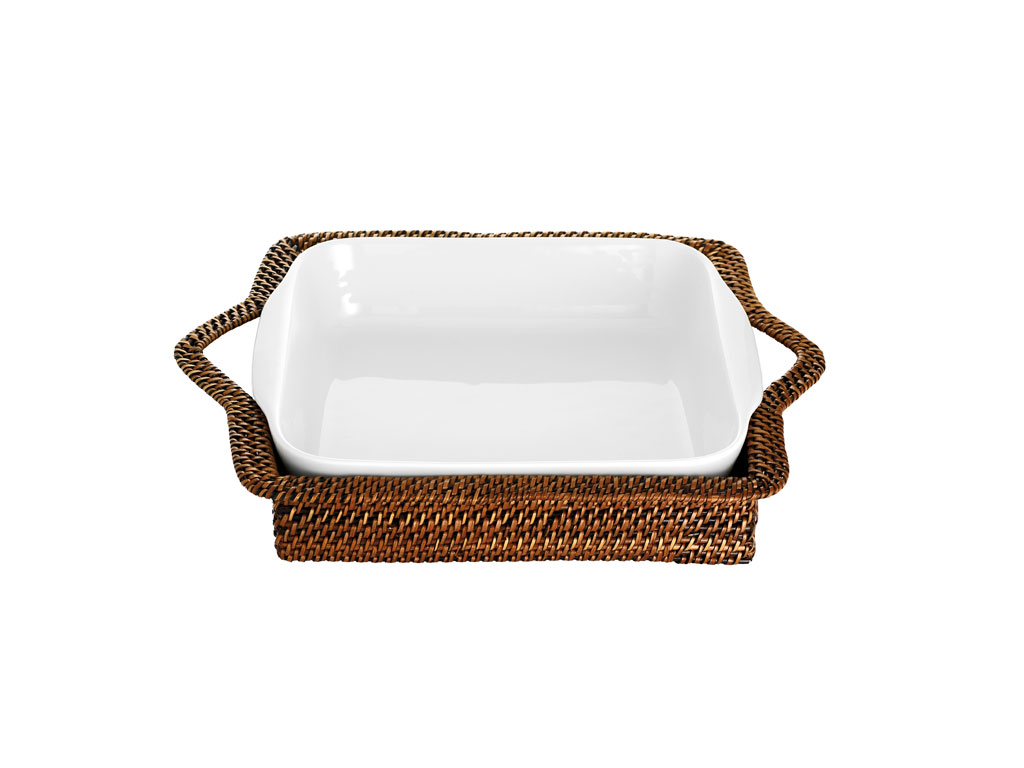 Pillivuyt Korg kvadrat 22 x 22 cm Ljus/Mörk brun