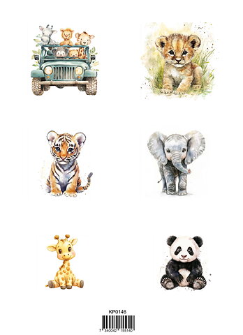 Papper Klippark - Wild Animals  -  A4