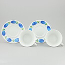 Stig Lindberg (Prunus 1962) Two Teacups with Plum Decor 12 cm