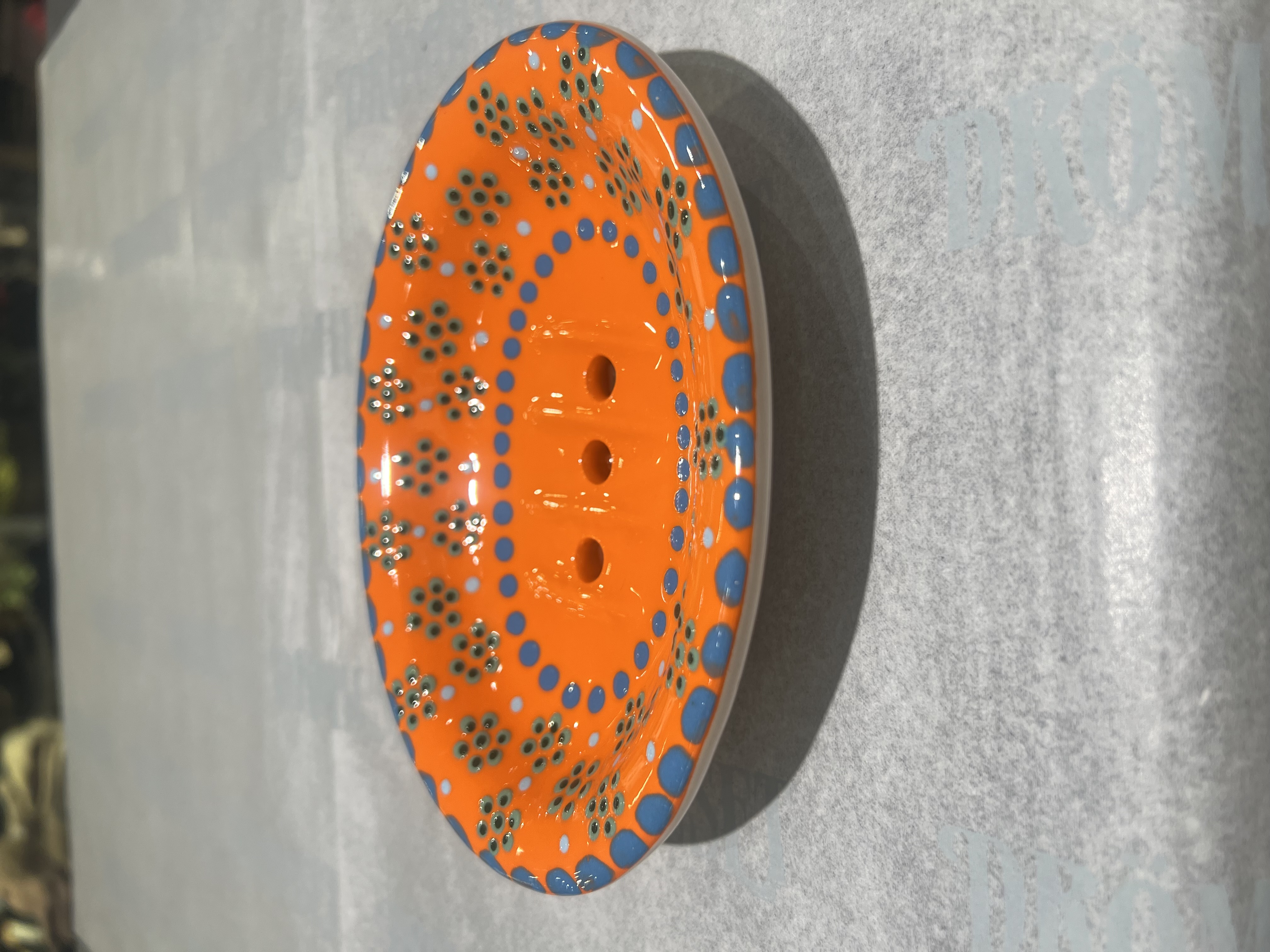 Tvålkopp / Sydafrikanskt hantverk / Orange botten