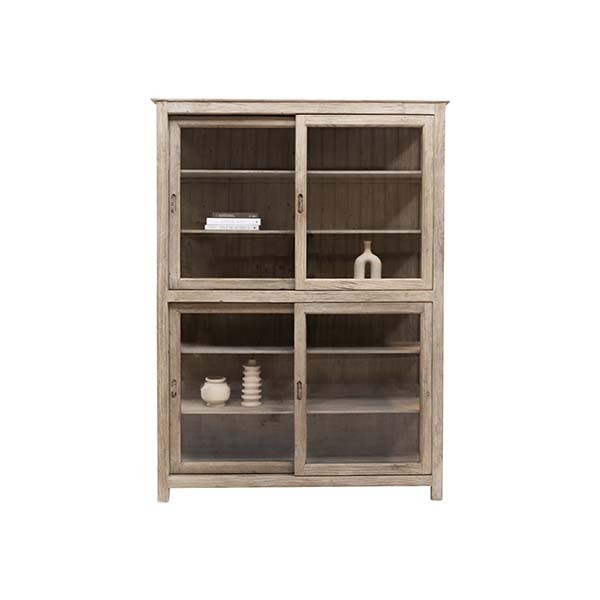Skåp vitrin/trä 155x42 H210 cm - 3