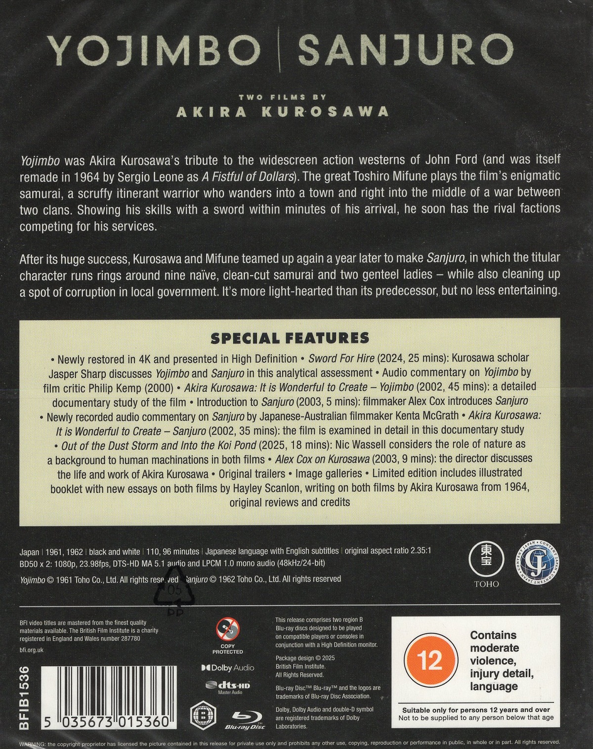 Yojimbo & Sanjuro (Limited Edition) (ej svensk text) (Blu-ray) - 2