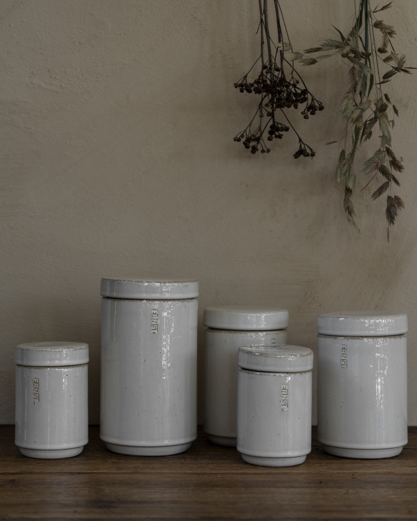 Ernst Storage jar with lid - Stoneware - 12x8 cm