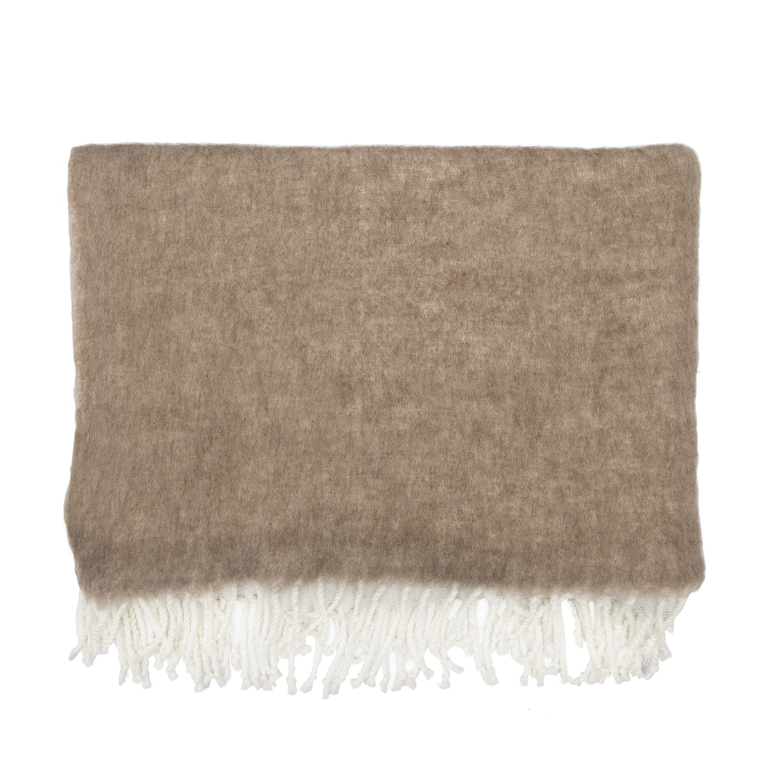 Ernst - Pläd 130x170 cm med frans - Beige - 2
