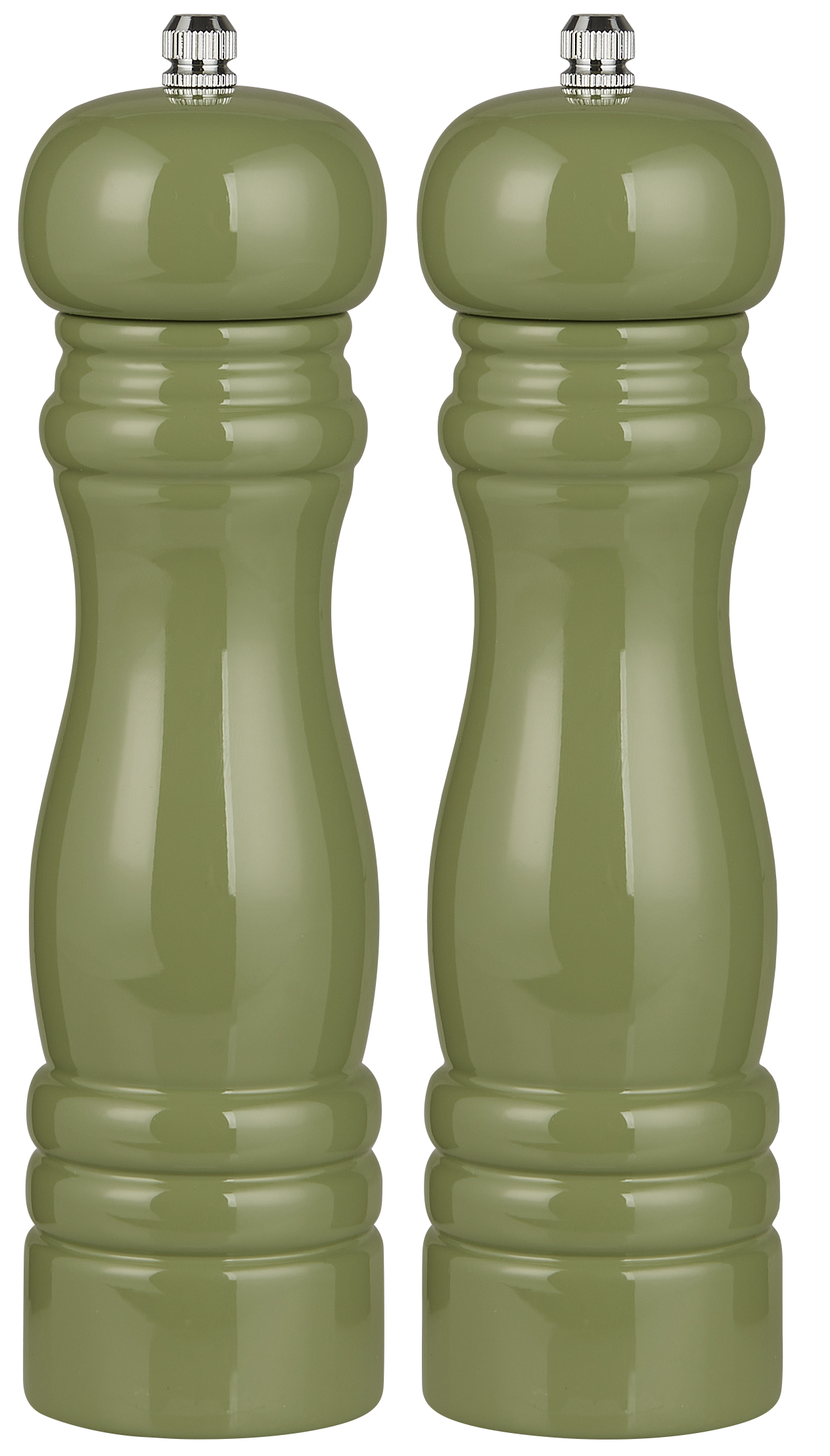 Salt & Pepparkvarn - Grön - 2-pack - Ø5,5 x 21,5 cm - 3