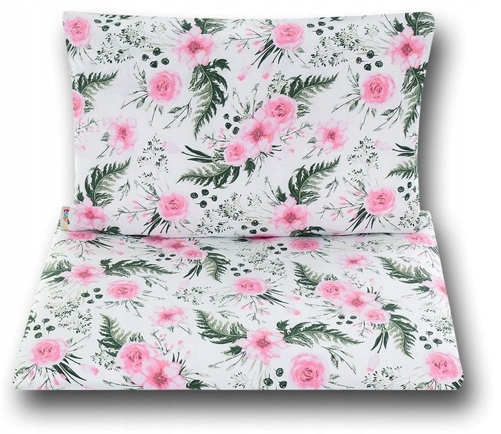 Påslakanset, Spjälsäng Blommor 90x120 Vit 