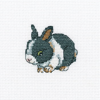 RTO Korsstygnskit 10x10 Cute Rabbit Aida 5,5