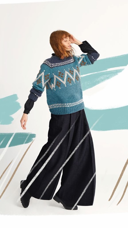Sandnes Blåfjäll Jumper (13 m flerfärgsstickning st 7) - 2