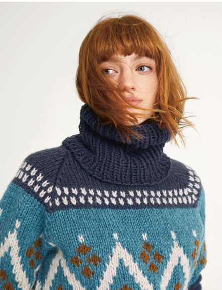 Sandnes Blåfjäll Jumper (13 m flerfärgsstickning st 7) - 3