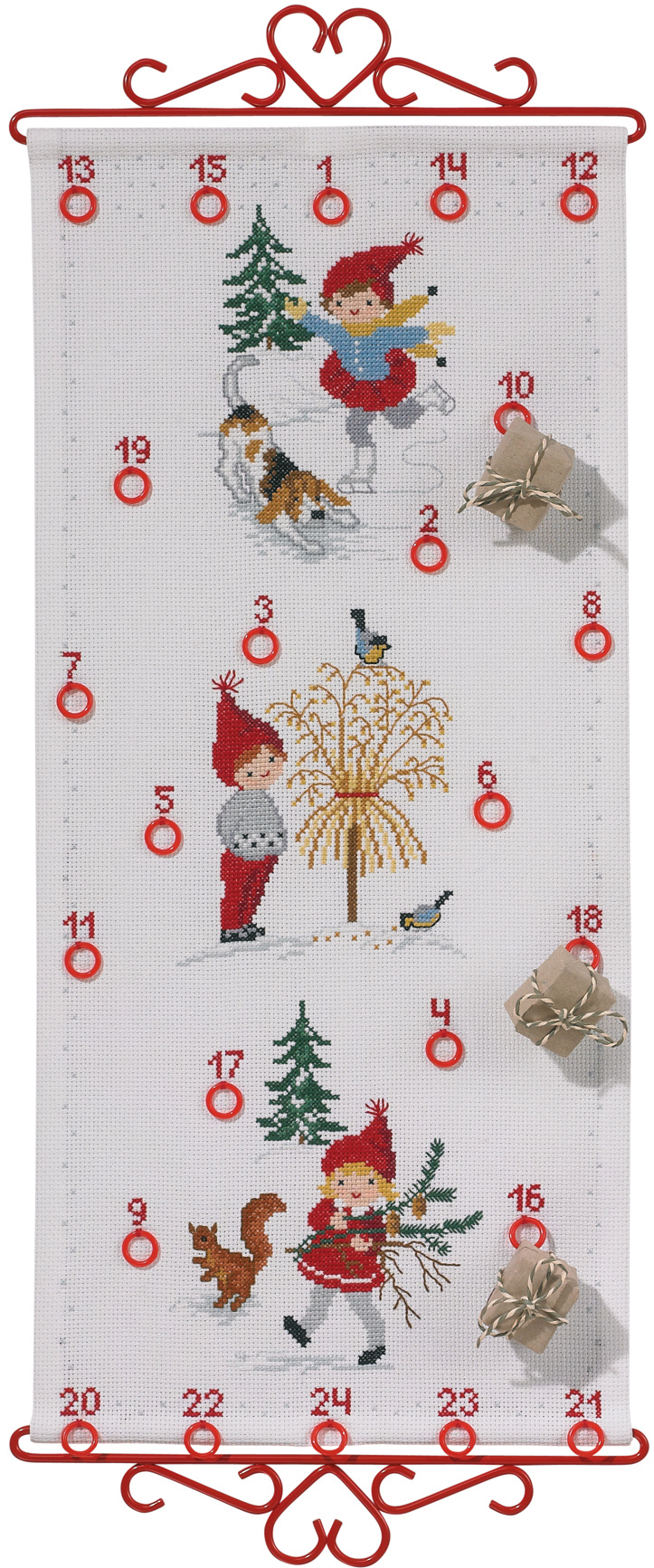 Julkalender Eva Rosenstand/Clara Waever - tomtenissar med djur Aida 5,4