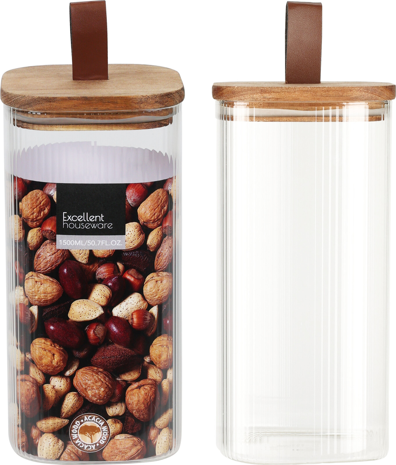 Förvaringsburk med trälock 1500ml