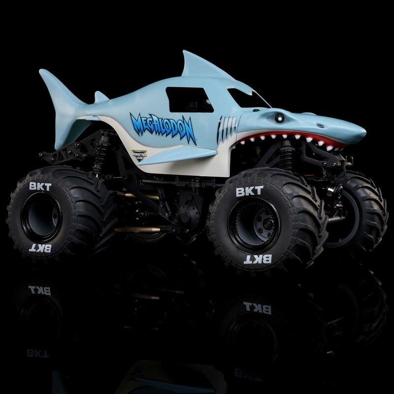 LOSI 1/18 Mini LMT Megalodon 2S 4X4 RTR Brushed MT (Bttry & Chrgr Incl.), Blue - 26