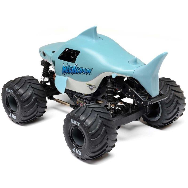 LOSI 1/18 Mini LMT Megalodon 2S 4X4 RTR Brushed MT (Bttry & Chrgr Incl.), Blue - 12