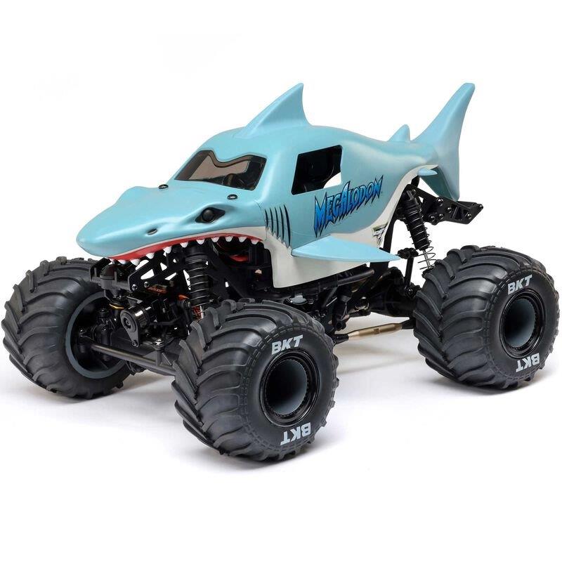 LOSI 1/18 Mini LMT Megalodon 2S 4X4 RTR Brushed MT (Bttry & Chrgr Incl.), Blue - 29