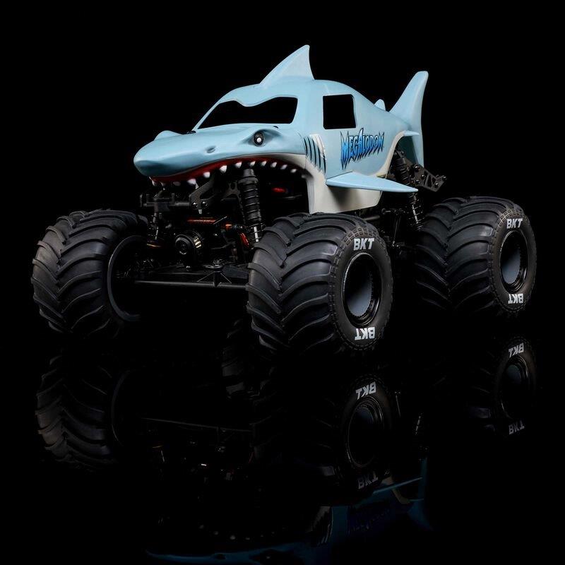 LOSI 1/18 Mini LMT Megalodon 2S 4X4 RTR Brushed MT (Bttry & Chrgr Incl.), Blue - 22