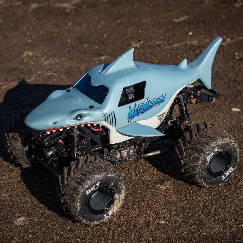 LOSI 1/18 Mini LMT Megalodon 2S 4X4 RTR Brushed MT (Bttry & Chrgr Incl.), Blue - 6