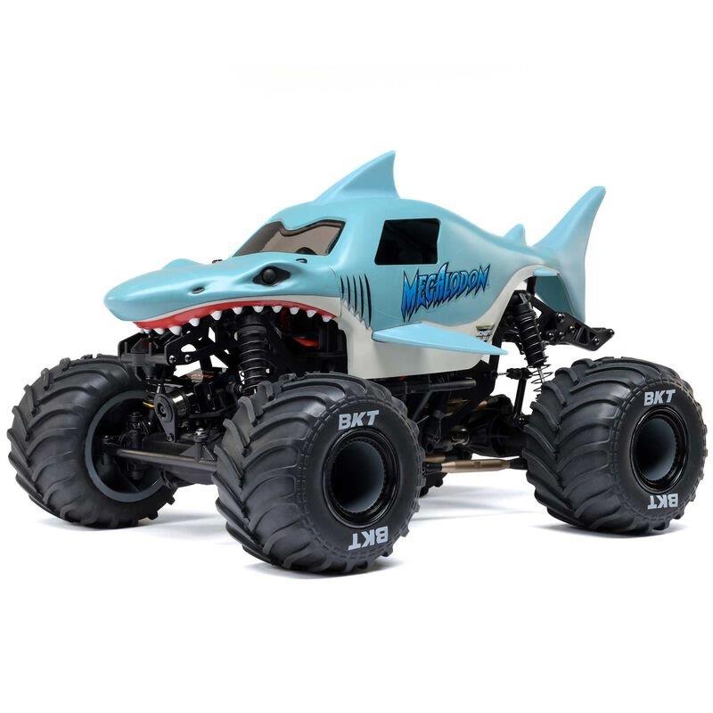 LOSI 1/18 Mini LMT Megalodon 2S 4X4 RTR Brushed MT (Bttry & Chrgr Incl.), Blue - 10