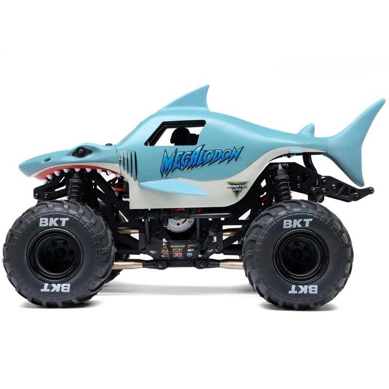 LOSI 1/18 Mini LMT Megalodon 2S 4X4 RTR Brushed MT (Bttry & Chrgr Incl.), Blue - 11