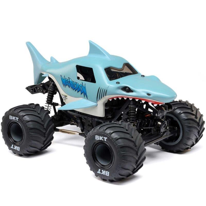 LOSI 1/18 Mini LMT Megalodon 2S 4X4 RTR Brushed MT (Bttry & Chrgr Incl.), Blue - 28