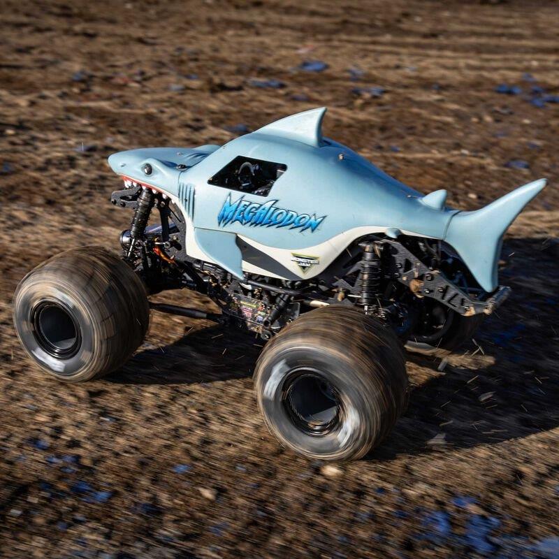 LOSI 1/18 Mini LMT Megalodon 2S 4X4 RTR Brushed MT (Bttry & Chrgr Incl.), Blue - 5