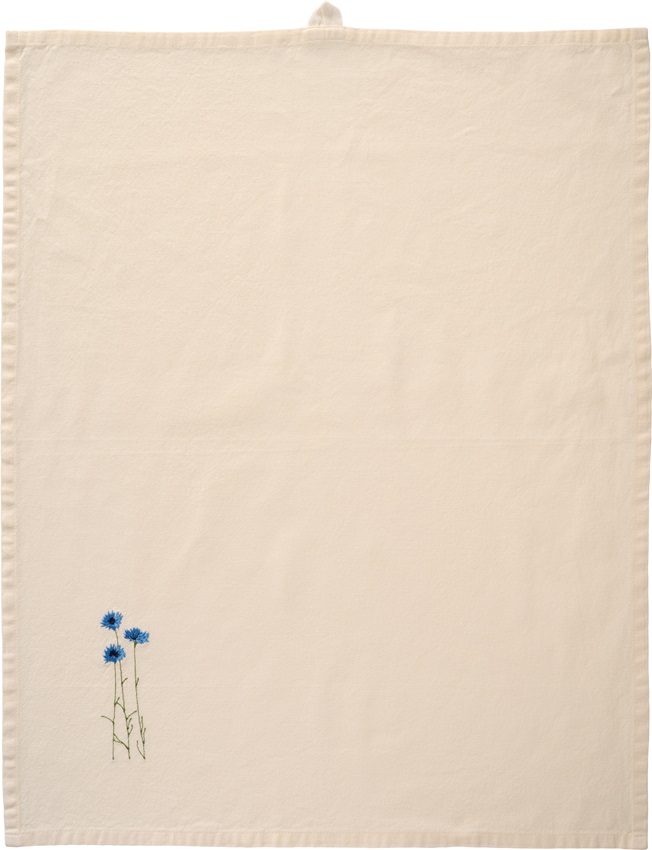 Kökshandduk 50x70 - Flora - Blåklint - Creme/Natur - 2