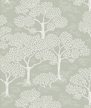 Tapet Woodland notes Sage green Littlephant
