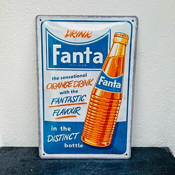Plåtskylt Fanta
