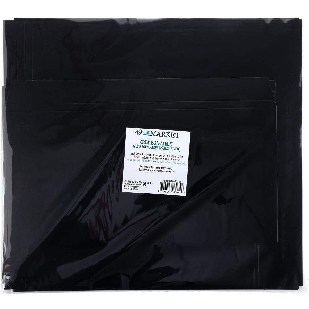 49 And Market - Create-An-Album Cover +  inserts  12x12 - Black - 2