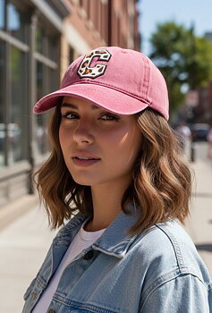 Cap C leo washed cotton burgundy