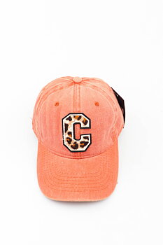 Cap C leo washed cotton orange