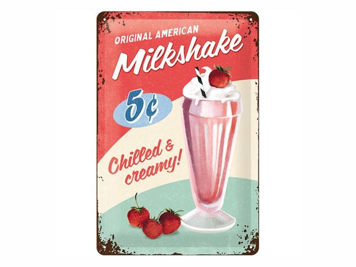 Plåtskylt Milkshake - 2