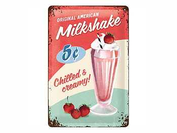 Plåtskylt Milkshake