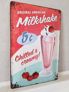 Plåtskylt Milkshake