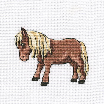 RTO Korsstygnskit 10x10 Tibetan Horse Aida 5,5