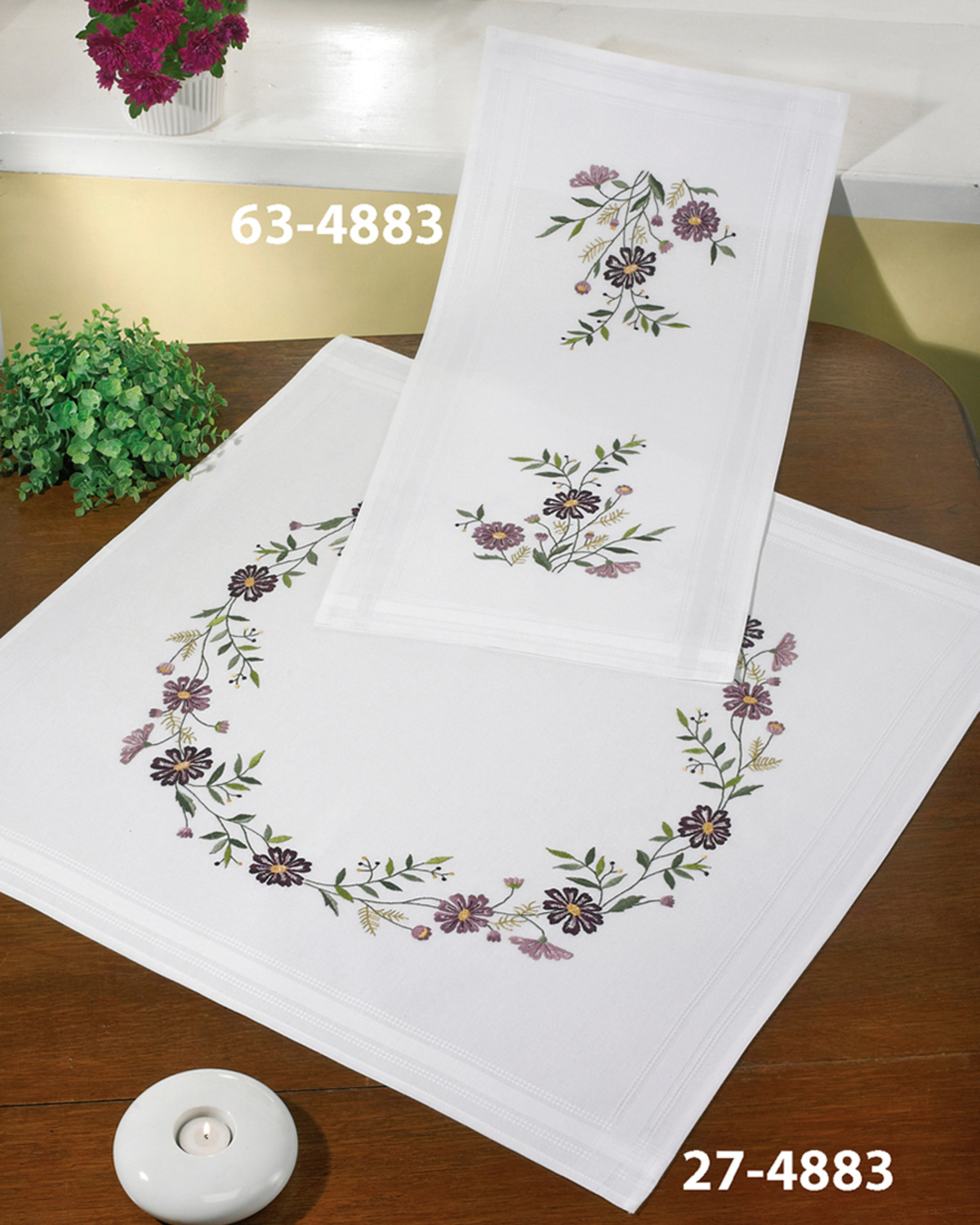 Löpare 40 x 80 utan garn Blomster
