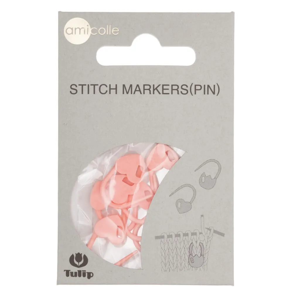Stickmarkörer, låsbara hjärtan Tulip 7 st rosa