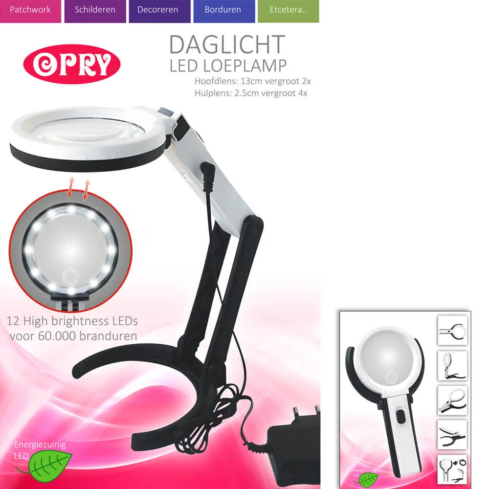 Förstoringsglas med lampa OPRY