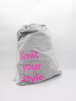 Stickväska Knit your Style - neonrosa