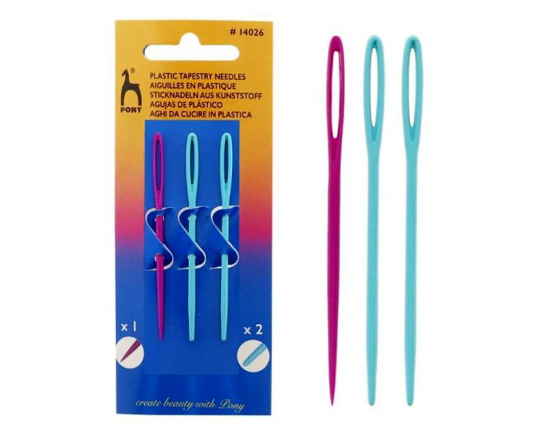 Synålar i plast 3-pack Pony