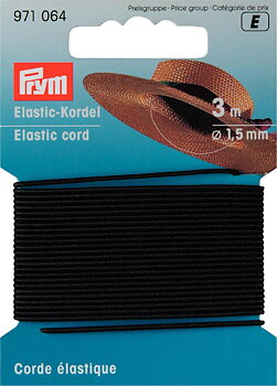 Rundresår 1,5 mm 3 m svart Prym