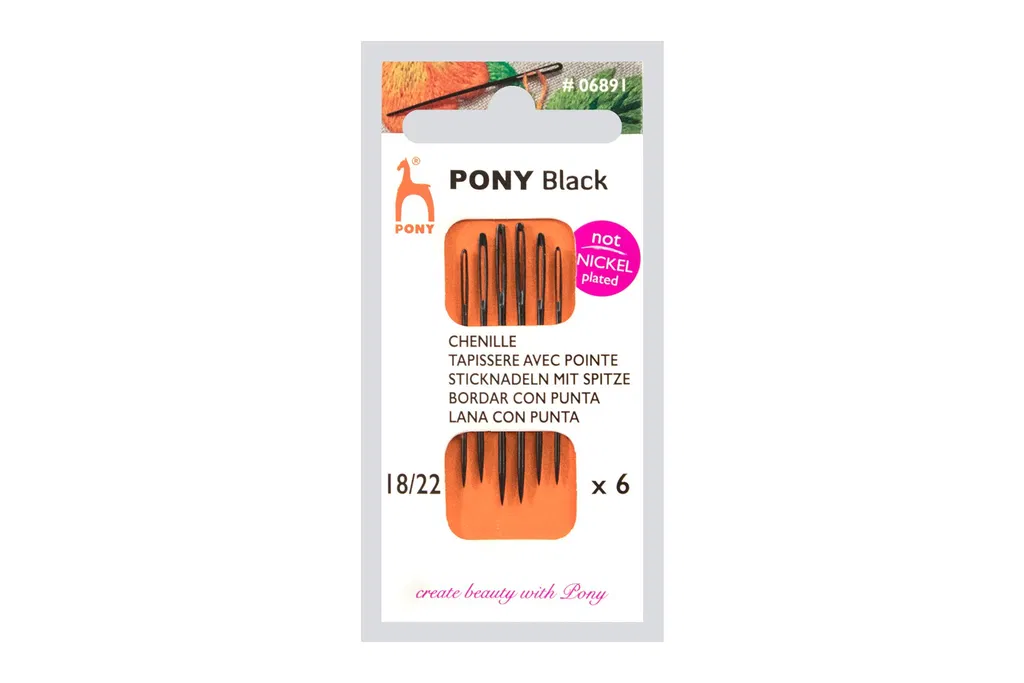 Synålar med spets 18/22 Pony Black 6891