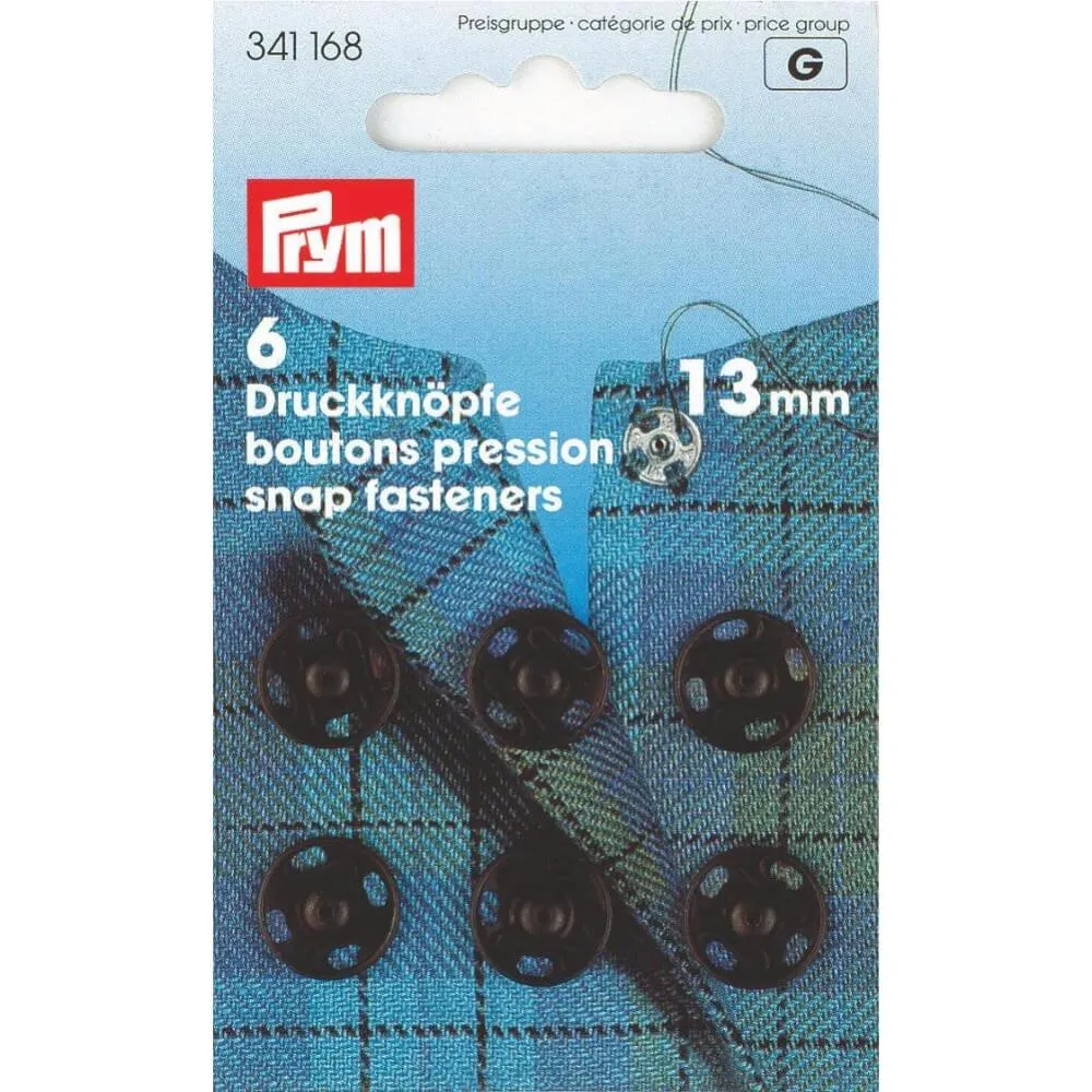Tryckknappar 13 mm svart Prym