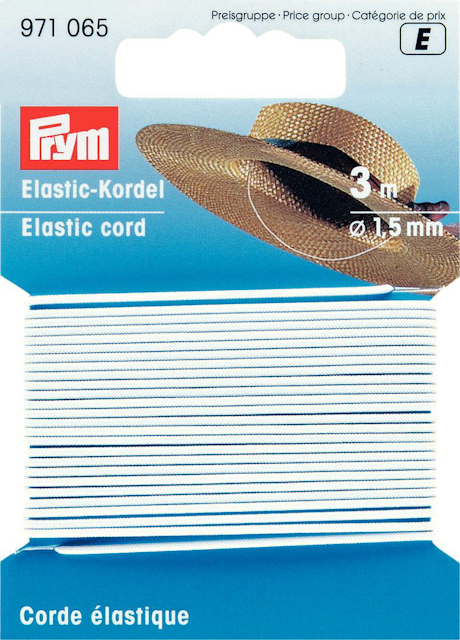 Rundresår 1,5 mm 3 m vit Prym