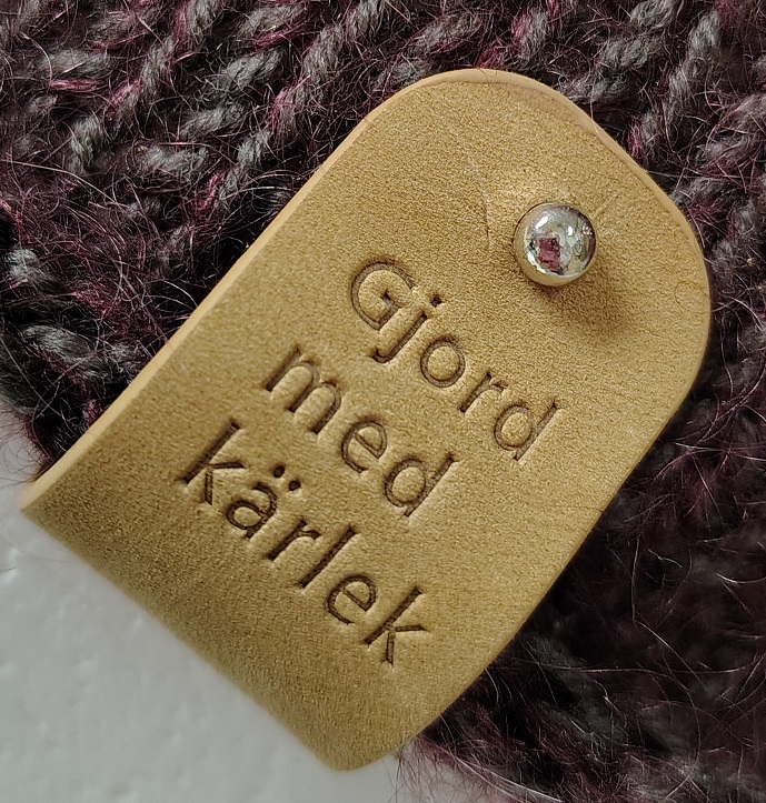 Lädermärke Gjord med kärlek