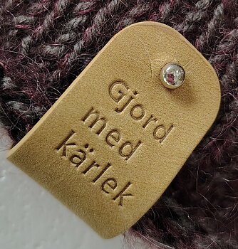 Lädermärke Gjord med kärlek